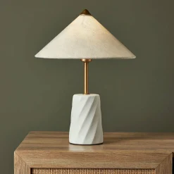 Lampe À Poser|OSTARIA Lampe à poser en céramique (H37 cm) Fiamma he Blanc