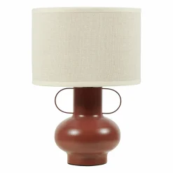Lampe À Poser|OSTARIA Lampe à poser en métal (H33 cm) Amphore Terracotta