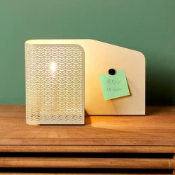 Lampe À Poser|OSTARIA Lampe à poser en métal (L25 x H16 cm) Aladin Noisette