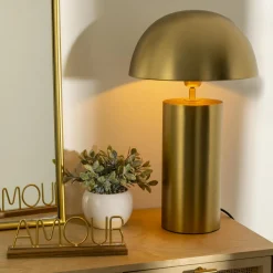 Lampe À Poser|ATMOSPHERA Lampe à poser industrielle métal (50 cm) Champi Or