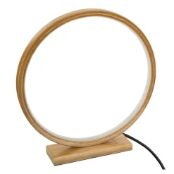 Lampe À Poser|ATMOSPHERA Lampe à poser LED (H32 cm) Ronde Bois