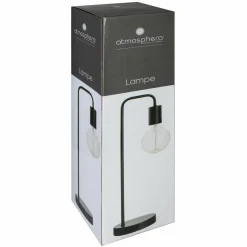 Lampe À Poser|ATMOSPHERA Lampe à poser métal (H45,5 cm) Arietis Noir