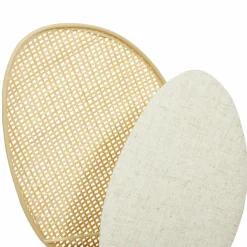 Lampe À Poser|OSTARIA Lampe à poser rotin et lin (H40 cm) Almeria Beige