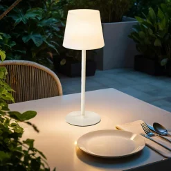 Luminaire Jardin|Eclairage Extérieur|#N/A Lampe de table sans fil rechargeable USB LED (H40 cm) Manhattan Blanc