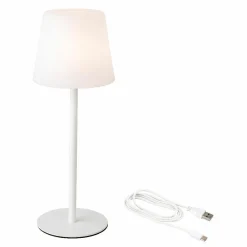 Luminaire Jardin|Eclairage Extérieur|#N/A Lampe de table sans fil rechargeable USB LED (H40 cm) Manhattan Blanc