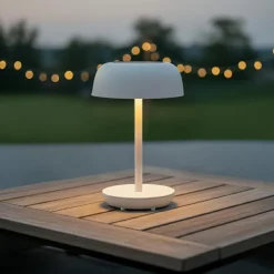 Luminaire Jardin|Eclairage Extérieur|KAEMINGK Lampe de table solaire 100 lumens (H29 cm) Singapour Blanc