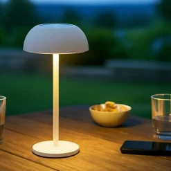 Luminaire Jardin|Eclairage Extérieur|KAEMINGK Lampe de table solaire 100 lumens (H33 cm) Malibu Blanc