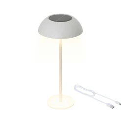 Luminaire Jardin|Eclairage Extérieur|KAEMINGK Lampe de table solaire 100 lumens (H33 cm) Malibu Blanc