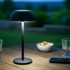 Luminaire Jardin|Eclairage Extérieur|KAEMINGK Lampe de table solaire LED (H33 cm) Malibu Noir