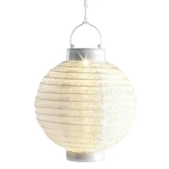 Luminaire Jardin|Eclairage Extérieur|#N/A Lanterne chinoise solaire (D20 cm) Papier chaud Blanc