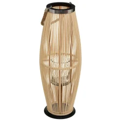 Lampe À Poser|ATMOSPHERA Lanterne en bambou (H72 cm) Fit Naturel