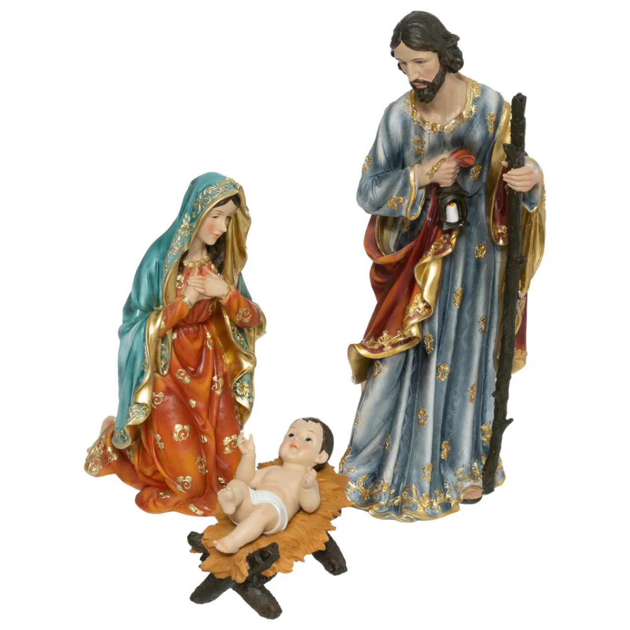 Crèche, Santon Grand Format|Personnages De Crèche|FEERIC LIGHTS Les 3 grands santons (H59 cm) de Teresa Multicolore