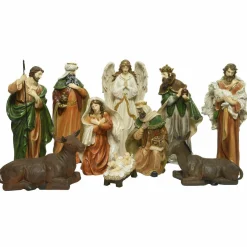 Crèche, Santon Grand Format|Personnages De Crèche|KAEMINGK Les 10 grands santons (Hauteur 47 cm) de Marine Multicolore