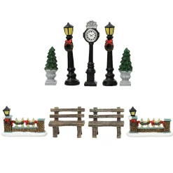 Personnage Et Accessoire Pour Village|KAEMINGK Lot de 9 accessoires (H12 cm) Aménagement urbain pour village