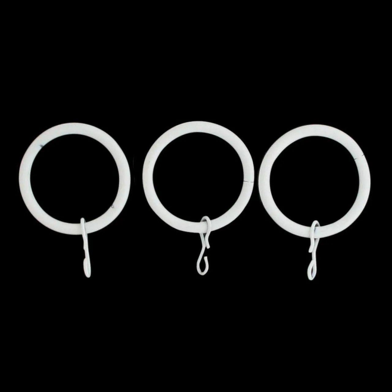 Embrasse, Pince Et Anneaux|LUANCE Lot de 8 anneaux tringle rideau (D20 mm) Jim mat Blanc