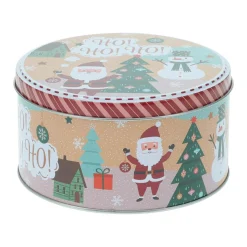Déco Et Objet De Noël|KOOPMAN Lot de 3 boîtes de rangement en métal rondes Personnages de Noël Multicolore