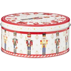 Déco Et Objet De Noël|KOOPMAN Lot de 3 boîtes de rangement en métal rondes Mon beau Noël Multicolore