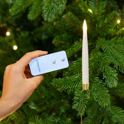 Déco Et Objet De Noël|Déco Et Objet Lumineux|KAEMINGK Lot de 10 bougies à piles (H15 cm) Crystal Blanc chaud Or