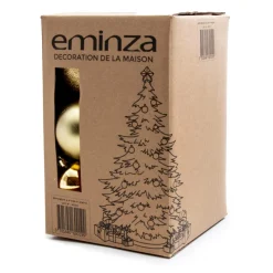 Boule De Noël|EMINZA Lot de 20 boules de Noël assties New Alpine Or