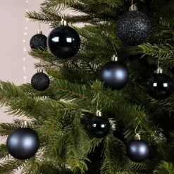 Boule De Noël|KAEMINGK Lot de 30 boules de Noël Alpine assorties Bleu nuit