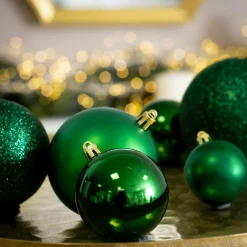 Boule De Noël|EMINZA Lot de 30 boules de Noël assorties New Alpine Vert sapin