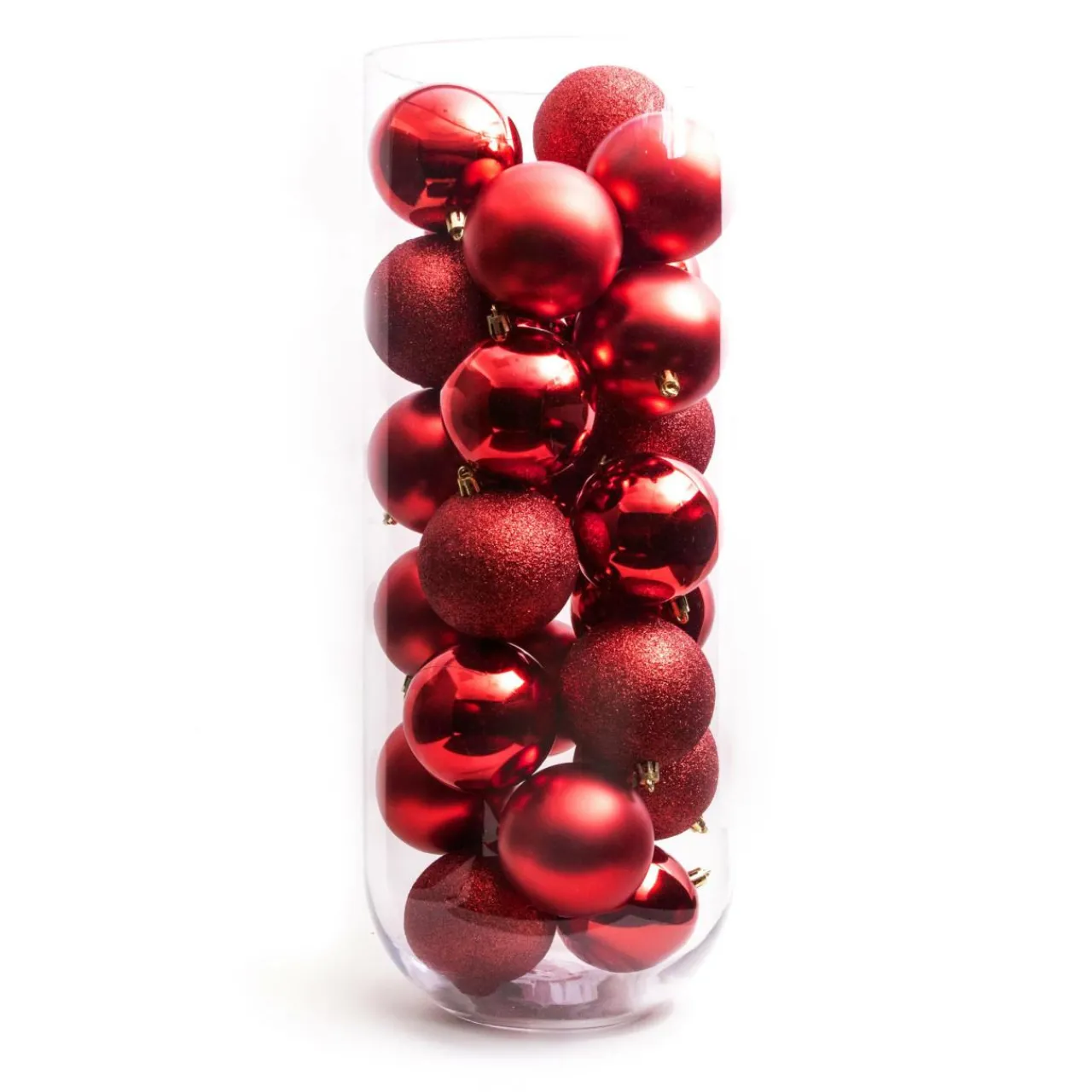 Boule De Noël|EMINZA Lot de 30 boules de Noël (D80 mm) New Alpine Rouge