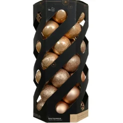 Boule De Noël|KAEMINGK Lot de 35 boules de Noël (D60 mm) Aravis mix Pêche