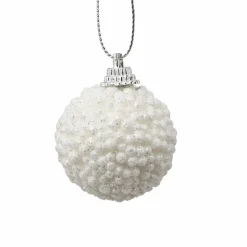 Boule De Noël|Feeric Lights & Christmas Lot de 10 boules de Noël (D40 mm) Petit Bill Blanc