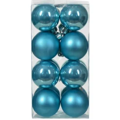 Boule De Noël|KAEMINGK Lot de 16 boules de Noël (D40 mm) Aravis Bleu pétillant