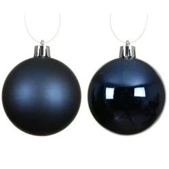 Boule De Noël|KAEMINGK Lot de 4 boules de Noël (D100 mm) Aravis Bleu nuit