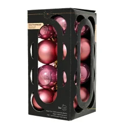 Boule De Noël|KAEMINGK Lot de 16 boules de Noël (D40 mm) Aravis Vieux rose