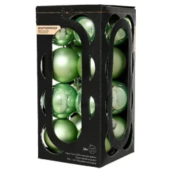 Boule De Noël|KAEMINGK Lot de 16 boules de Noël (D40 mm) Aravis Vert thé matcha Vert matcha