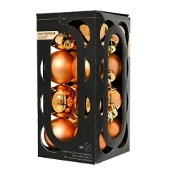 Boule De Noël|KAEMINGK Lot de 16 boules de Noël (D40 mm) Aravis Cognac