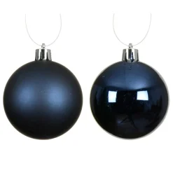 Boule De Noël|KAEMINGK Lot de 12 boules de Noël (D60 mm) Aravis Bleu nuit