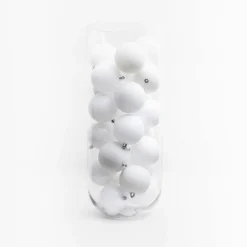 Boule De Noël|EMINZA Lot de 30 boules de Noël (D80 mm) New Alpine Blanc