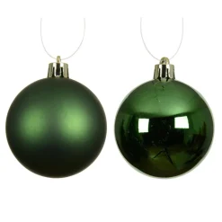 Boule De Noël|KAEMINGK Lot de 6 boules de Noël (D80 mm) Aravis Vert sapin