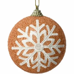 Boule De Noël|KAEMINGK Lot de 12 boules de Noël (D80 mm) Cosmic pétillant Pêche