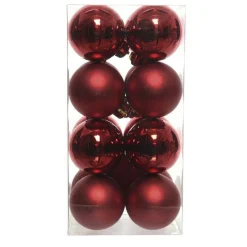 Boule De Noël|KAEMINGK Lot de 16 boules de Noël (D40 mm) Aravis Bordeaux