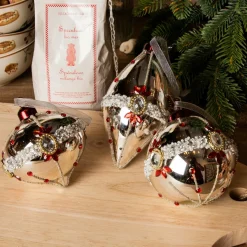 Boule De Noël|KAEMINGK Lot de 3 boules de Noël (D80 mm) en verre Ornéla Argent