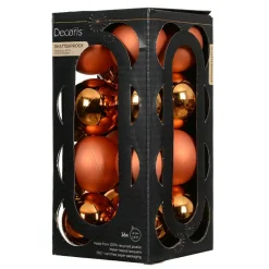 Boule De Noël|KAEMINGK Lot de 16 boules de Noël (D40 mm) Aravis Orange