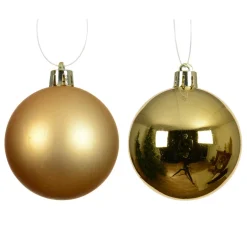 Boule De Noël|KAEMINGK Lot de 12 boules de Noël (D60 mm) Aravis Or