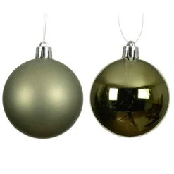 Boule De Noël|KAEMINGK Lot de 16 boules de Noël (D40 mm) Aravis Vert romarin