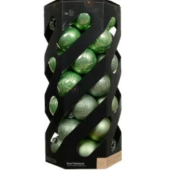 Boule De Noël|KAEMINGK Lot de 35 boules de Noël (D60 mm) Aravis mix Vert matcha