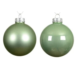 Boule De Noël|KAEMINGK Lot de 6 Boules de Noël en verre (D80 mm) Boréal Vert matcha