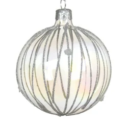 Boule De Noël|KAEMINGK Lot de 6 boules de Noël en verre (D80 mm) Ice Transparent irisé