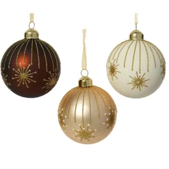 Boule De Noël|KAEMINGK Lot de 12 boules de Noël en verre (D80 mm) Noël en fête Multicolore