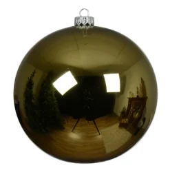 Boule De Noël|KAEMINGK Lot de 6 boules de Noël en verre (D80 mm) Arctique brillante Vert romarin