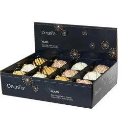 Boule De Noël|KAEMINGK Lot de 12 boules de Noël en verre (D100 mm) Rêverie , rose et blanc Or