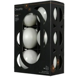 Boule De Noël|KAEMINGK Lot de 6 boules de Noël en verre (D80 mm) Boréal Blanc