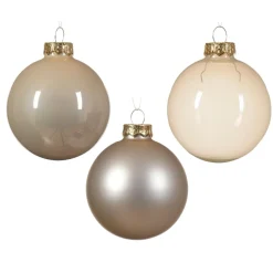 Boule De Noël|KAEMINGK Lot de 21 boules de Noël en verre (D60 à 75 mm) Assorties Cristal Perle